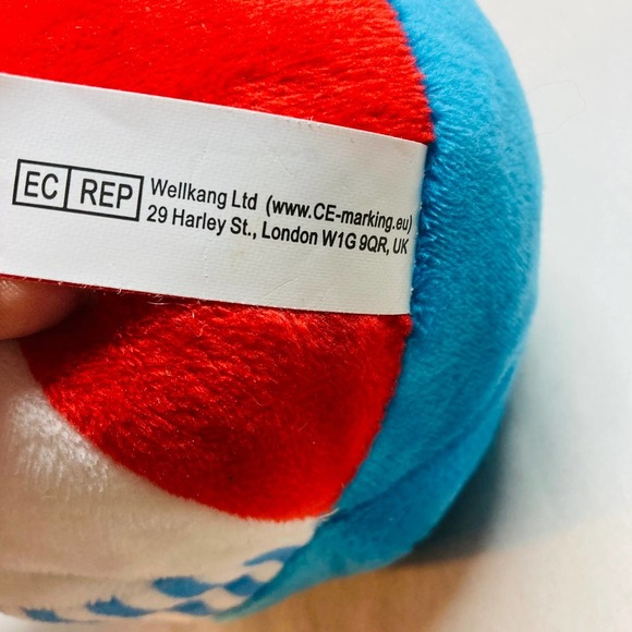 Gitzy Puppy Rattle Beach Ball  Red White and Blue. Pre-Owned - Picture 8 of 9